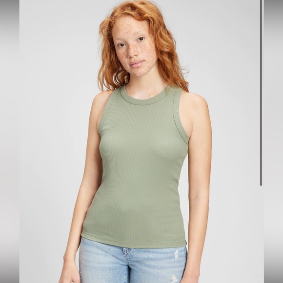 GAP Ribbed High Neck Tank - Picture 1 of 2